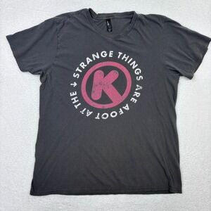 Novelty Bill & Teds Circle K Strange Things Are Afoot Graphic T-Shirt Gray XL